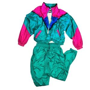 Kuma Sport 1980s Windbreaker Track Suit Vintage